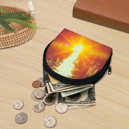 Sunrise Forest Print Coin Purse