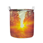Sunrise Forest Print Collapsible Laundry Basket