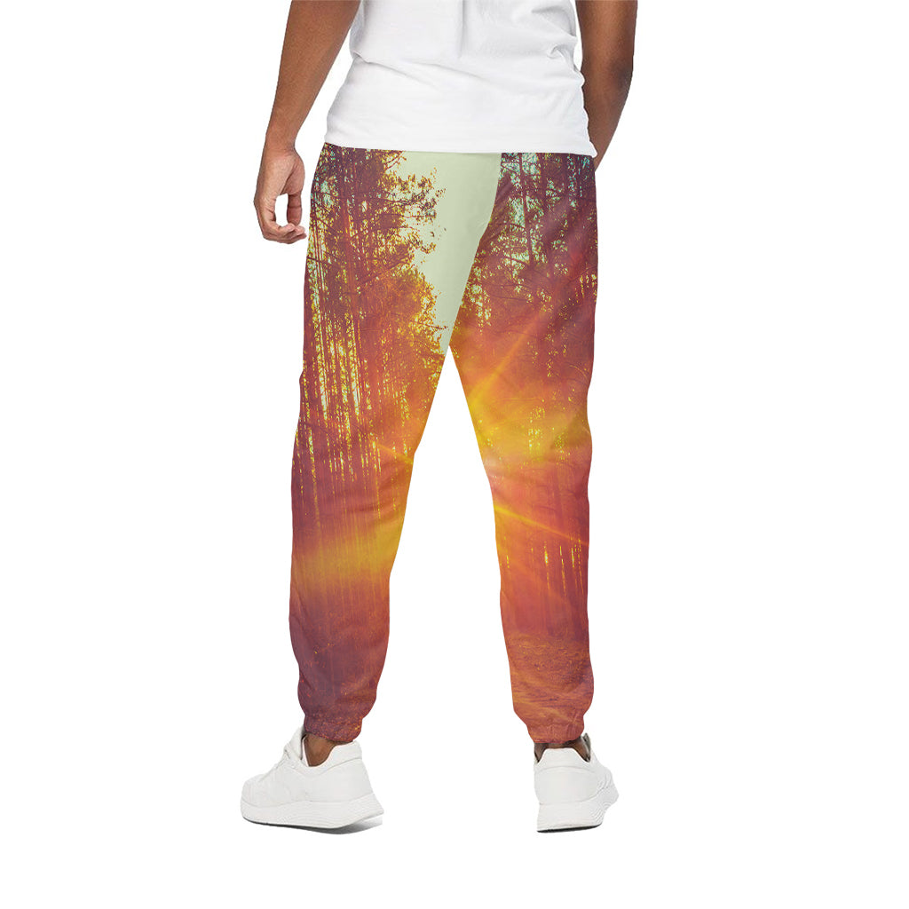 Sunrise Forest Print Cotton Pants