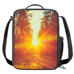 Sunrise Forest Print Crossbody Lunch Bag
