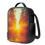 Sunrise Forest Print Crossbody Lunch Bag