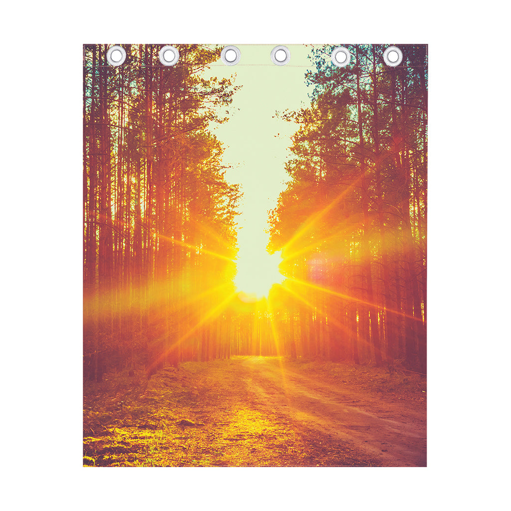 Sunrise Forest Print Curtain