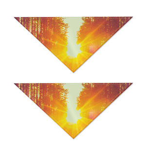 Sunrise Forest Print Dog Bandana