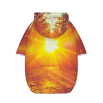 Sunrise Forest Print Dog Zip Up Hoodie