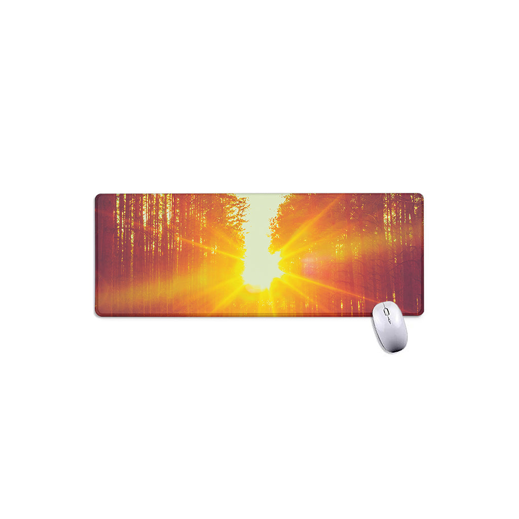 Sunrise Forest Print Extended Mouse Pad
