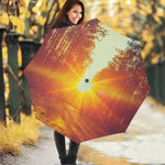 Sunrise Forest Print Foldable Umbrella