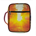 Sunrise Forest Print Front Pocket Bible Bag