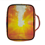 Sunrise Forest Print Front Pocket Bible Bag