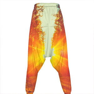 Sunrise Forest Print Hammer Pants