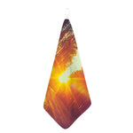 Sunrise Forest Print Hand Towel