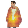 Sunrise Forest Print Hoodie Blanket