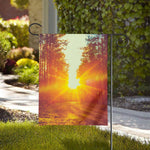 Sunrise Forest Print House Flag