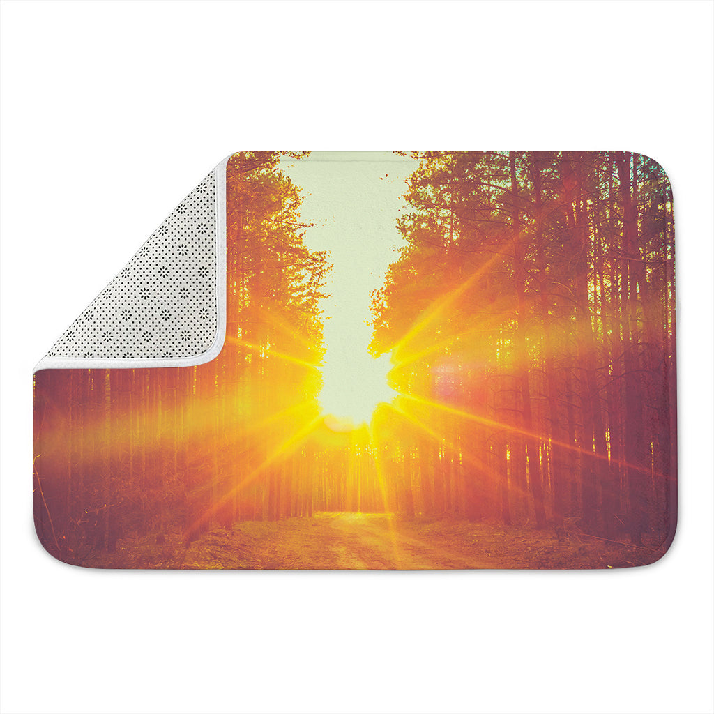 Sunrise Forest Print Indoor Door Mat