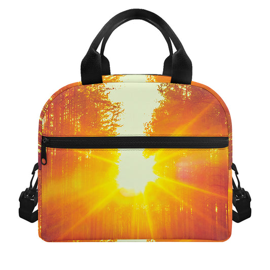 Sunrise Forest Print Insulated Lunch Bag