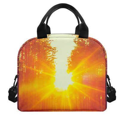 Sunrise Forest Print Insulated Lunch Bag
