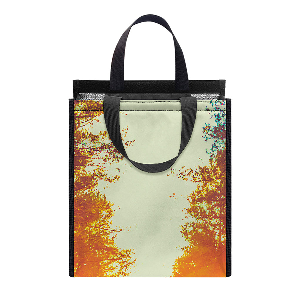 Sunrise Forest Print Insulated Lunch Tote