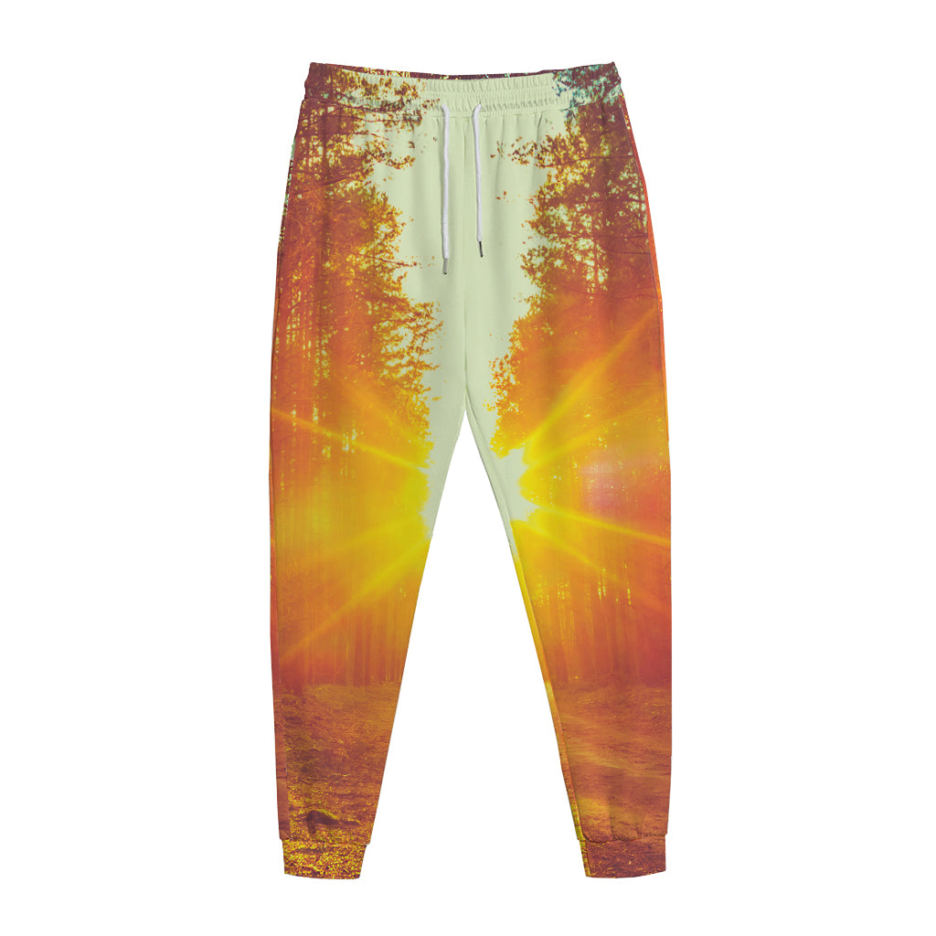 Sunrise Forest Print Jogger Pants