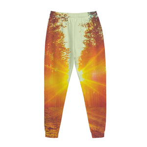 Sunrise Forest Print Jogger Pants