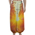 Sunrise Forest Print Lantern Pants