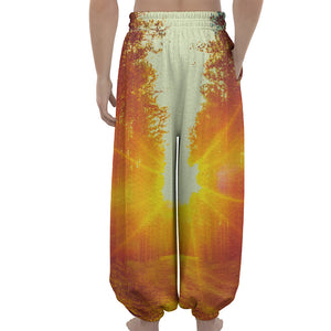 Sunrise Forest Print Lantern Pants