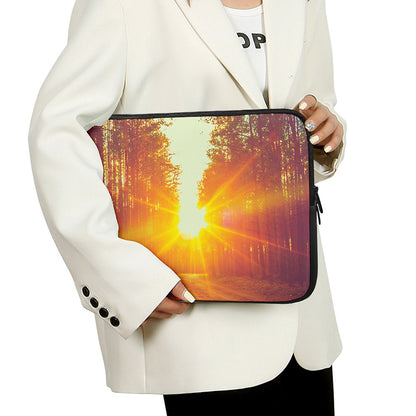 Sunrise Forest Print Laptop Sleeve