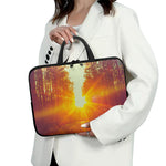 Sunrise Forest Print Laptop Sleeve With Handle