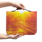 Sunrise Forest Print Leather Bible Cover