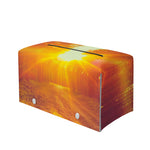 Sunrise Forest Print Leather Tissue Box Cover