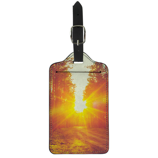 Sunrise Forest Print Luggage Tag