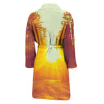 Sunrise Forest Print Men's Bathrobe