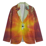 Sunrise Forest Print Men's Blazer