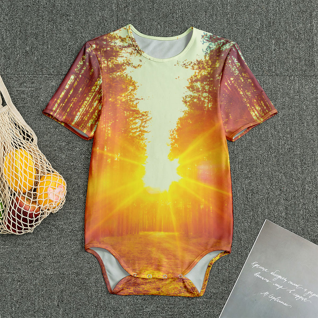 Sunrise Forest Print Men's Bodysuit