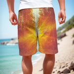 Sunrise Forest Print Men's Cargo Shorts