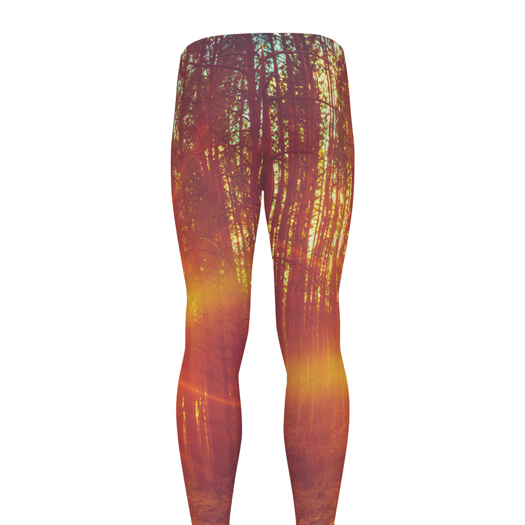 Sunrise Forest Print Men's leggings