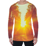 Sunrise Forest Print Men's Long Sleeve T-Shirt