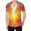 Sunrise Forest Print Men's Shirt