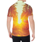 Sunrise Forest Print Men's Shirt