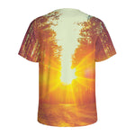 Sunrise Forest Print Men's Sports T-Shirt