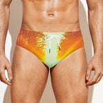 Sunrise Forest Print Men's Swim Briefs