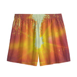 Sunrise Forest Print Mesh Shorts