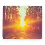 Sunrise Forest Print Mouse Pad