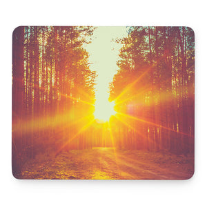 Sunrise Forest Print Mouse Pad