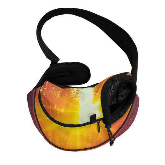 Sunrise Forest Print Pet Sling Carrier
