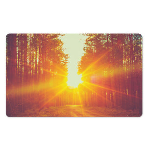 Sunrise Forest Print Polyester Doormat