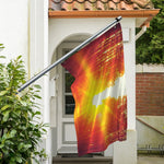 Sunrise Forest Print Polyester Flag