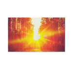 Sunrise Forest Print Polyester Flag