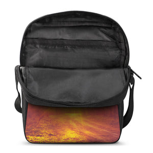 Sunrise Forest Print Rectangular Crossbody Bag