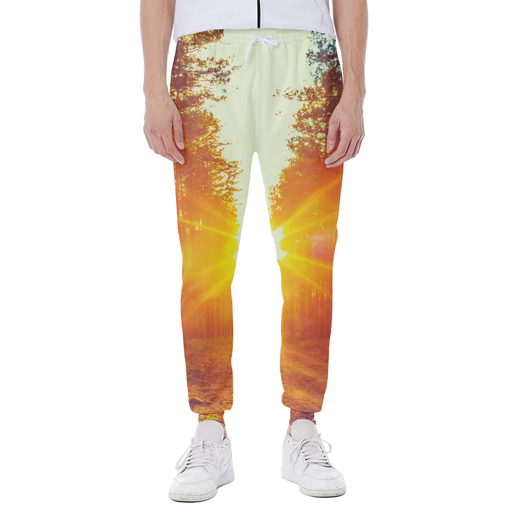 Sunrise Forest Print Scuba Joggers