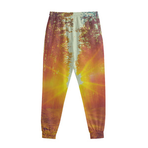 Sunrise Forest Print Sweatpants