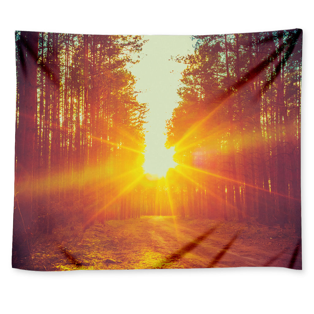 Sunrise Forest Print Tapestry